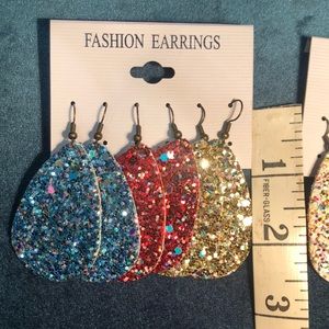 Glitter Earrings set of 6